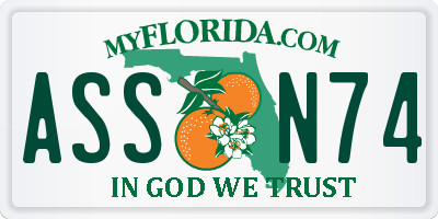 FL license plate ASSN74