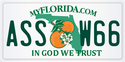 FL license plate ASSW66