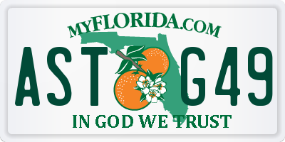 FL license plate ASTG49