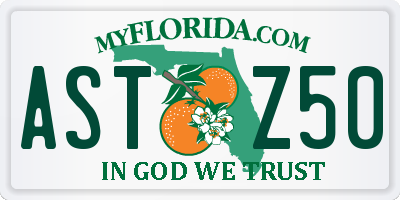 FL license plate ASTZ50