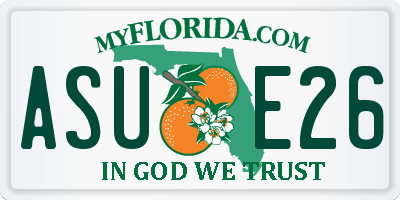 FL license plate ASUE26
