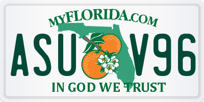 FL license plate ASUV96
