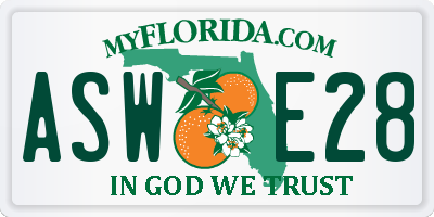 FL license plate ASWE28