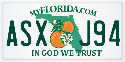 FL license plate ASXJ94