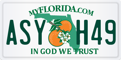 FL license plate ASYH49
