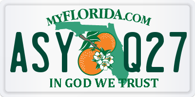 FL license plate ASYQ27