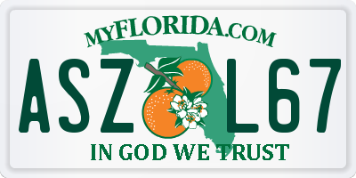 FL license plate ASZL67