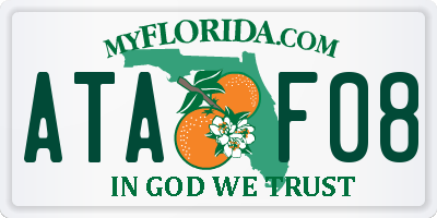 FL license plate ATAF08