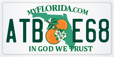 FL license plate ATBE68