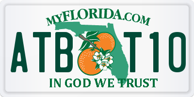 FL license plate ATBT10