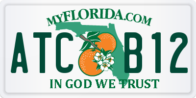 FL license plate ATCB12