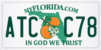 FL license plate ATCC78