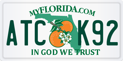 FL license plate ATCK92