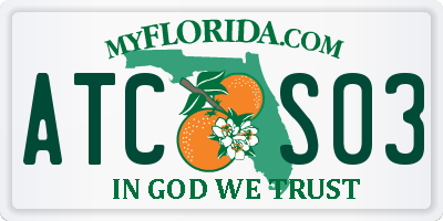 FL license plate ATCS03