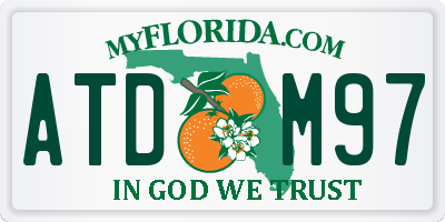 FL license plate ATDM97