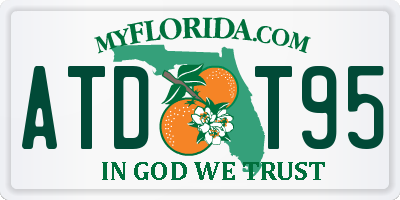 FL license plate ATDT95