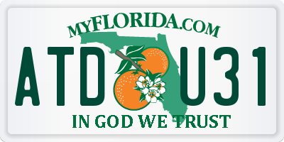 FL license plate ATDU31