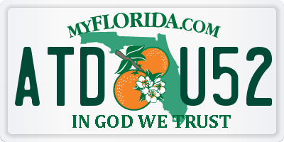 FL license plate ATDU52