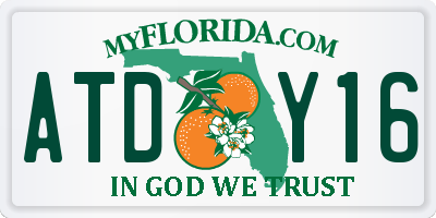 FL license plate ATDY16