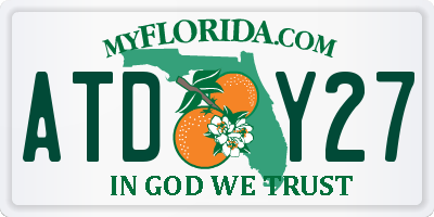 FL license plate ATDY27
