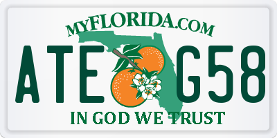 FL license plate ATEG58