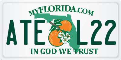 FL license plate ATEL22