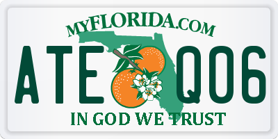 FL license plate ATEQ06
