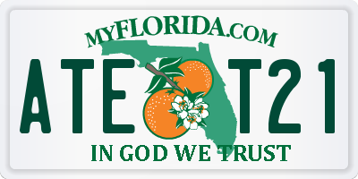 FL license plate ATET21
