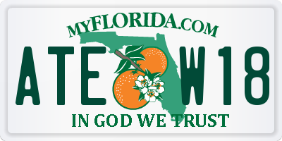 FL license plate ATEW18
