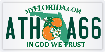 FL license plate ATHA66