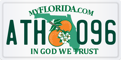 FL license plate ATHO96