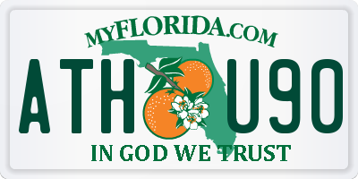 FL license plate ATHU90