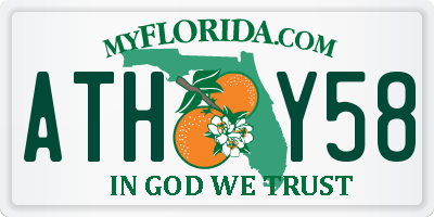 FL license plate ATHY58