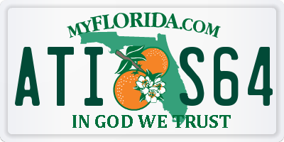 FL license plate ATIS64