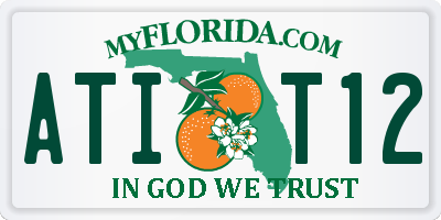 FL license plate ATIT12