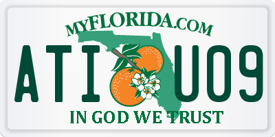 FL license plate ATIU09