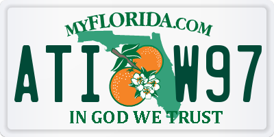 FL license plate ATIW97
