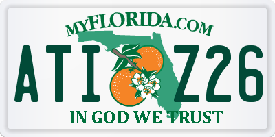 FL license plate ATIZ26