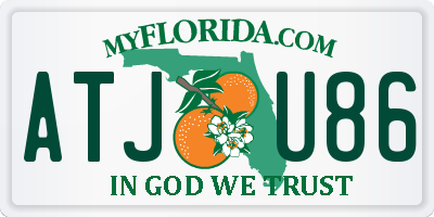 FL license plate ATJU86