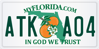 FL license plate ATKA04