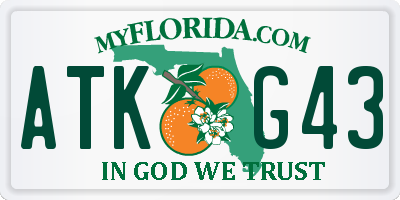 FL license plate ATKG43