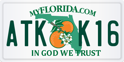 FL license plate ATKK16