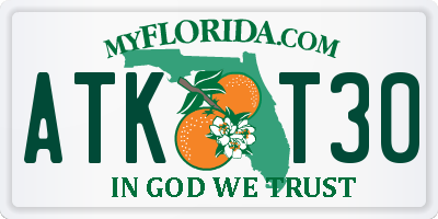 FL license plate ATKT30