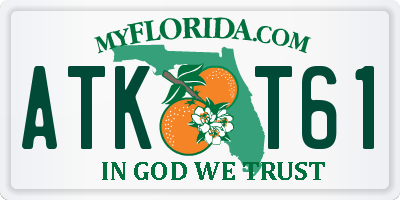 FL license plate ATKT61