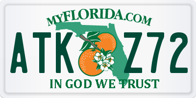 FL license plate ATKZ72