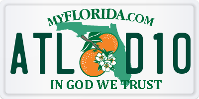 FL license plate ATLD10