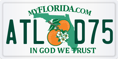 FL license plate ATLD75