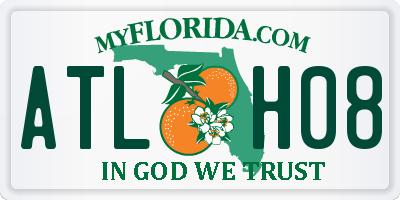 FL license plate ATLH08
