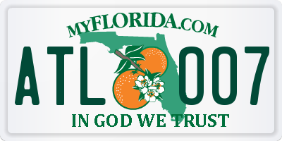FL license plate ATLO07