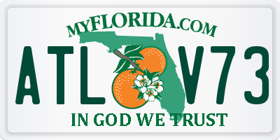 FL license plate ATLV73
